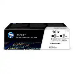 HP Toner 201X Sort Høykapasitet 2stk (2x2.800 sider)