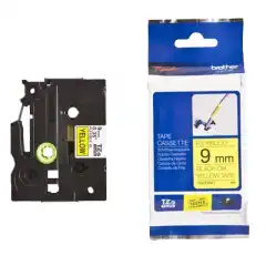 Brother P-Touch Tape Sort på Gul 9mm Flexible ID (8m)