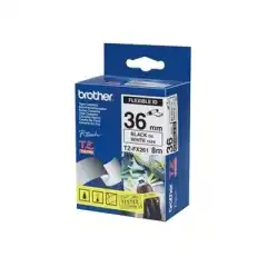 Brother P-Touch Tape Sort på Hvit 36mm Flexible ID (8m)