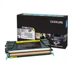 Lexmark Toner Gul Høykapasitet X748H1YG Return (10,000 sider)