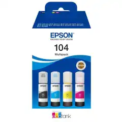 Epson Blekkpatron Pakke No.104 Sort/CMY (4x65ml) (4.500/3x7.500 sider)