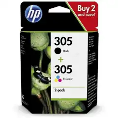 HP Blekkpatron Pakke No.305 Sort & Farge (120/100 sider)