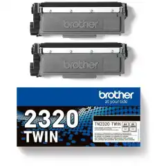 Brother Toner TN-2320 Sort Høykapasitet 2tk (2x2.600 sider)