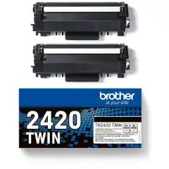 Brother Toner TN-2420 Sort Høykapasitet 2stk (2x3.000 sider)