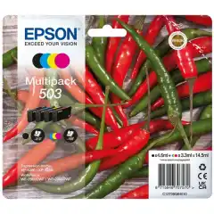 Epson Blekkpatron Pakke No.503 Sort/CMY (4.6ml/3x3.3ml)