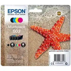 Epson Blekkpatron Pakke No.603 Sort/CMY (3.4ml/3x2.4ml)