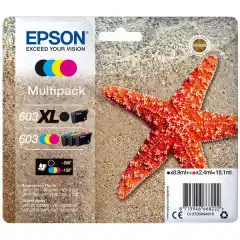 Epson Blekkpatron Pakke No.603XL/603 Sort/CMY (8.9ml/3x2.4ml)