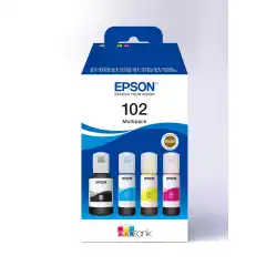 Epson Blekkpatron Pakke No.102 Sort/CMY EcoTank (127/3x70ml)