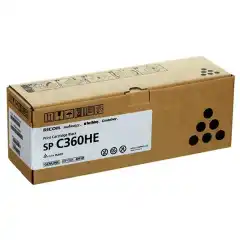 Ricoh Toner Sort SPC360HE Høykapasitet (7.000 sider)