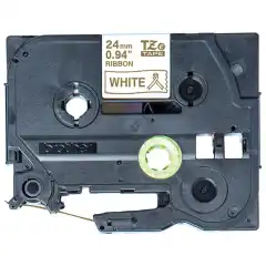 Brother Tape TZER254 gull/hvitt 24mm
