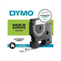 Dymo Tape D1 19mm x 7m hvit/sort (10)