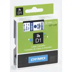 Dymo 45014 D1 Tape Blå på Hvit 12mm (7m) S0720540