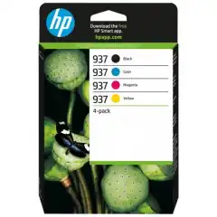 HP Blekkpatron Pakke No.937 Sort/CMY (1350/3x800 sider)