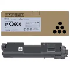 Ricoh Toner Sort SPC360X Ekstra Høykapasitet (10.000 sider)