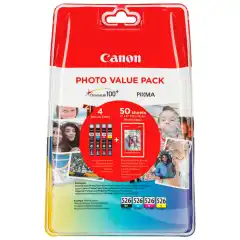 Canon Blekkpatron Pakke CLI-526 BK/CMY (4x9ml) (4x450 sider) & Fotopapir