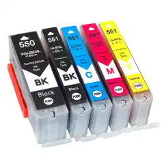 TB Blekkpatron Pakke PGI-550XLBK/CLI-551XLBKCMY (20.4ml/4x10.2ml)