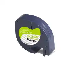 TB 12267 LT Label Tape Sort på Blank 12mm (4m) , erstatter Dymo S0721530
