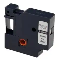 TB 45010 D1 Tape Sort på Klar 12mm (7m), erstatter S0720500