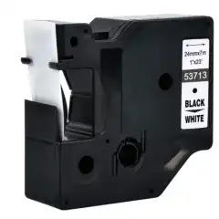 TB 53713 D1 Tape Sort på Hvit 24mm (7m), erstatter Dymo S0720930