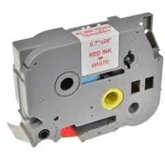 TB TZE-242 P-Touch Tape Rød på Hvit 18mm (8m), erstatter Brother TZE-242