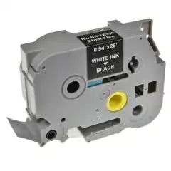 TB TZE-355 P-Touch Tape Hvit på Sort 24mm (8m), erstatter Brother TZE-355